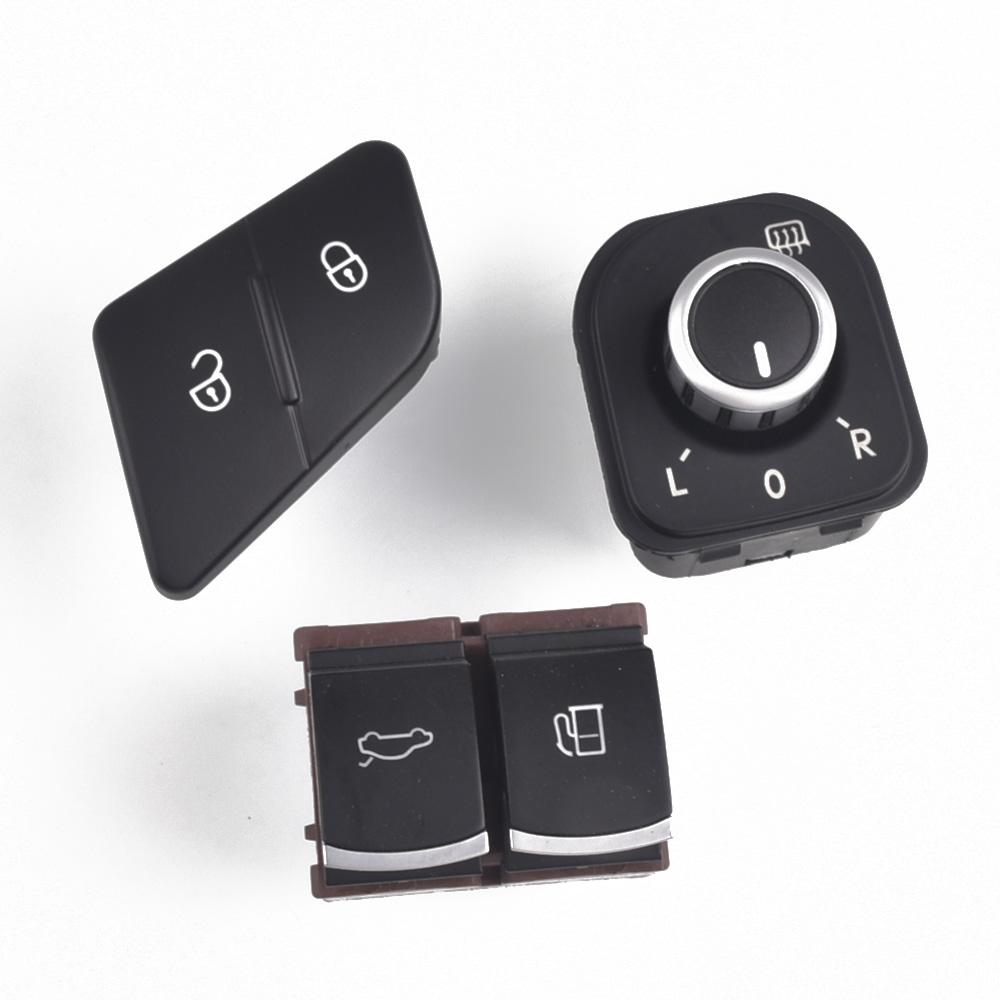 8pcs/lot Window Headlight Mirror Tailgate Fuel Door Control Switch Button For VW Passat B6 3C0962125B 5ND959565B 5ND941431A