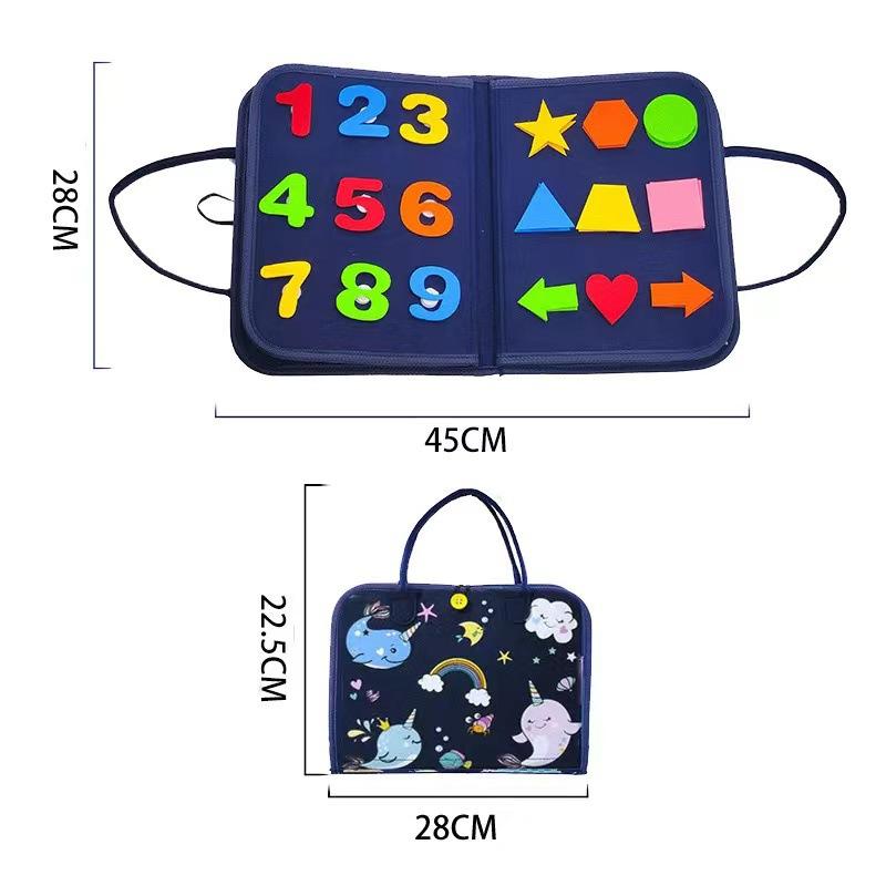 Children'S Learning Board, Early Education Toys, Common Sense Of Life, Dressing, Shoelaces, Felt Bag, Children'S Felt Busy Board