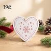 Reusable Seasonal Ornaments Christmas Tree Wooden Pendant, Vintage Cartoon Ornament with Lanyards, Classic Red White Decorations Lightweight