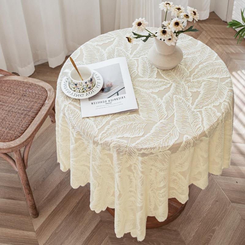 Wave Lace Hollow Tablecloth French Pastoral Piano Dust Cover Cloth Vintage Art Restaurant Decorative Cover for Home Parties Taplak Meja Cutwork
