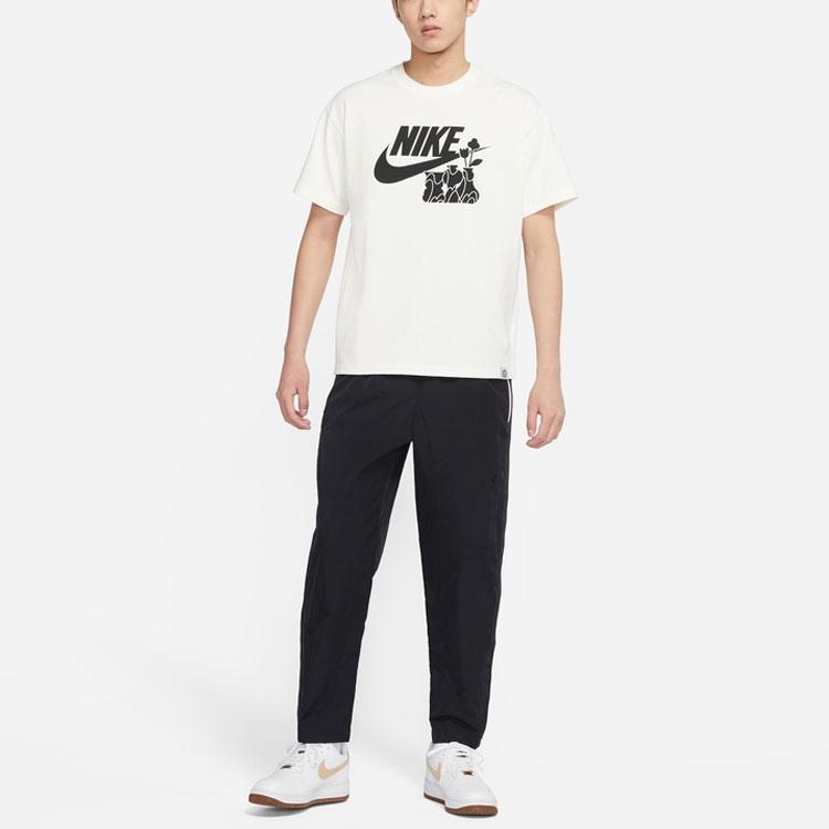 Nike Floral Print Casual Sport Short Sleeve T-Shirt Men Tops White DQ1009-133