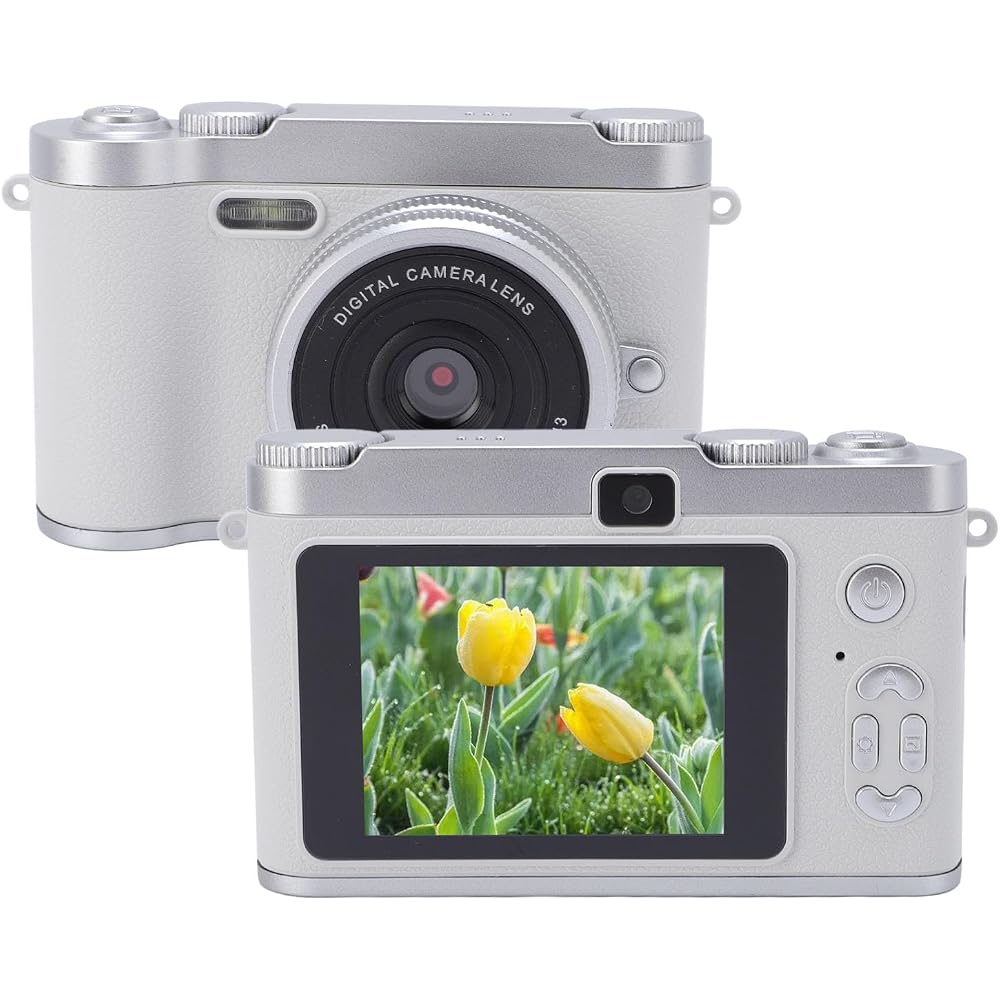 Miniature Digital Camera, Autofocus HD 48MP Digital Camera with 8X Digital Zoom, for Teen Photography (Silver)
