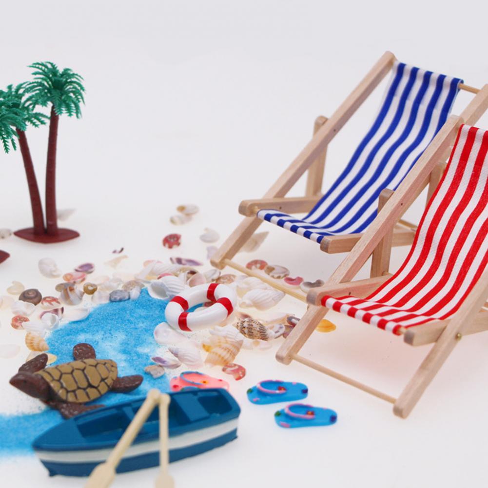 1 Set Dollhouse Mini Beach Miniature Landscape Decoration Simulated Beach Micro Landscape Dollhouse Miniature Resin Accessories