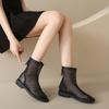 Hollow Long Net Boots Women's Boots Women's Spring and Autumn Summer Boots Thin Single Boots High Tube Medium Tube Martin Boots Breathable Women's Sho