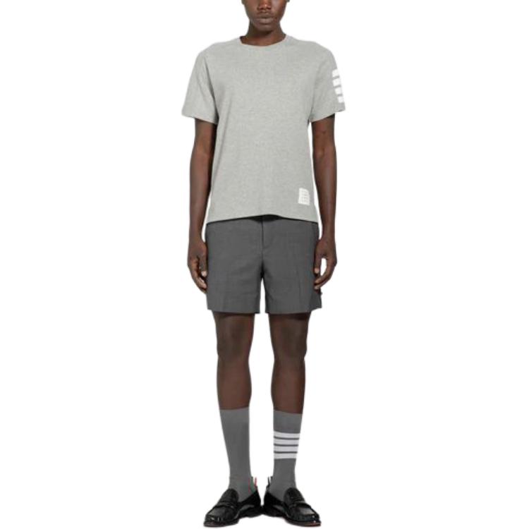 THOM BROWNE 4 Bar Stripe Crewneck T Shirt MJS246A-07323-055