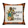 Autumn Harvest Pumpkin Print Pillow Cover Sofa Office Linen Cushion Cover Home Furnishings