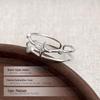 Cui Yan Women's S925 Sterling Silver Korean Style Double Layer Star Ring