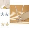 Silver Starfish Beautiful Earrings Alloy Plated Chic Summer Jewelry Holiday