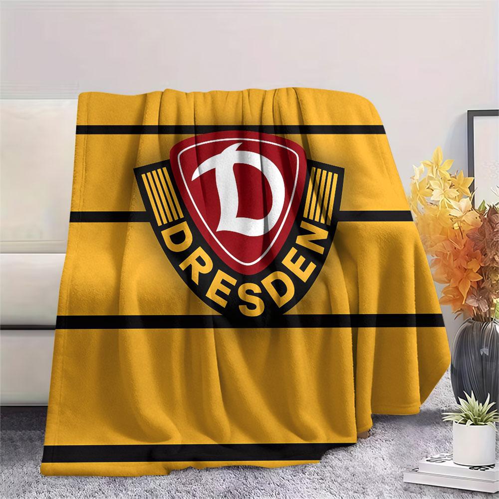 1 Stück Dynamo Dresden gemusterte Flanelldecke für alle Jahreszeiten geeignet für Heimdekoration Wärme und Komfort Geschenke Feiertagsgeschenk