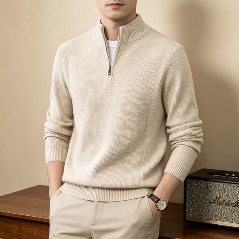 Pierre Cardin Men's Half-Zip Stand-Collar Knit Sweater