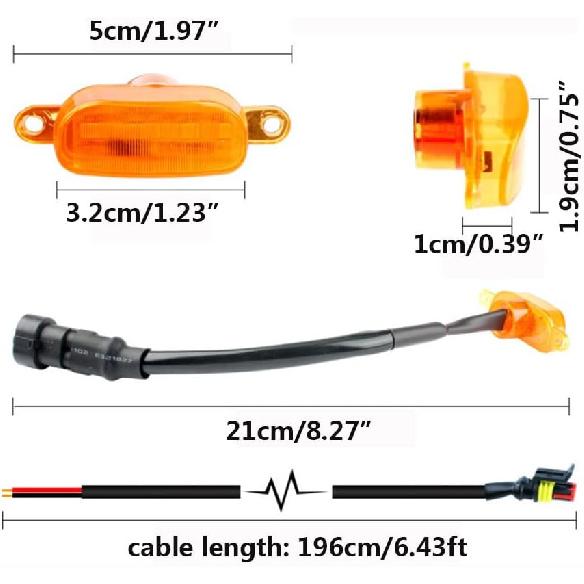 MACHSWON 3pcs LED Front Grille Marker Lights,Compatible with Ford F-150 Raptor 2004-2019,Compatible with Dodge Ram 1500 2013-2018 Aftermarket Grilles