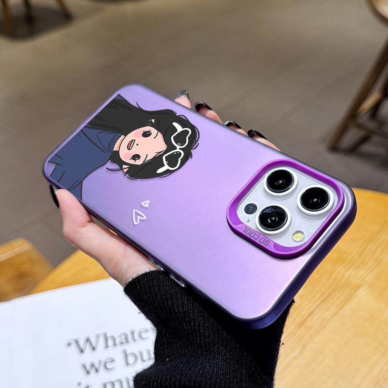 Lovely Boy& Girl Couple Paired Funda iPhone Cases For iPhone 17 16 15 13 12 11 ProMax Pro Plus Shockproof Coque Phone Cover