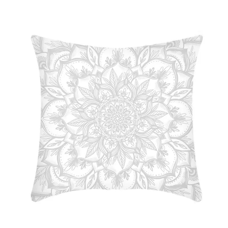 Office Sofa Cushion Cover Mandala Array Printed Luxury Home Decor Cushion Cover