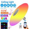 LED Music Ceiling Light with Bluetooth Speaker 18W/60W LED RGB Music Ceiling Lamp Bluetooth APP Remote Control Home Bedroom Light