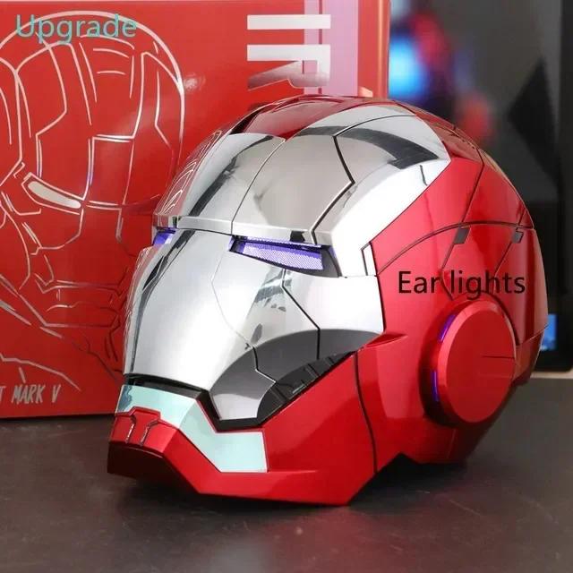 NEW Marvel Avengers 1/1 Iron Man Mk5 Helmet Wearable Automatic Voice-Activated Electric Open And Close Series Toy Birthday Gift