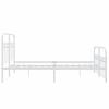 Bed Frame with Headboard and Footboard Metal White 150x200 cm