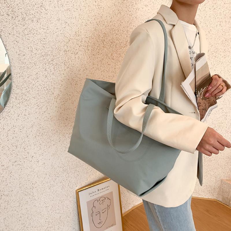 Tote Bag Commuter Bag Casual Canvas Bag Waterproof Nylon Large Bag Women's Large-capacity Shoulder Bag