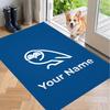 Custom Name Sheffield Wednesday Crystal Velvet Floor Rug Personalized Text Soft Carpet Home Decor