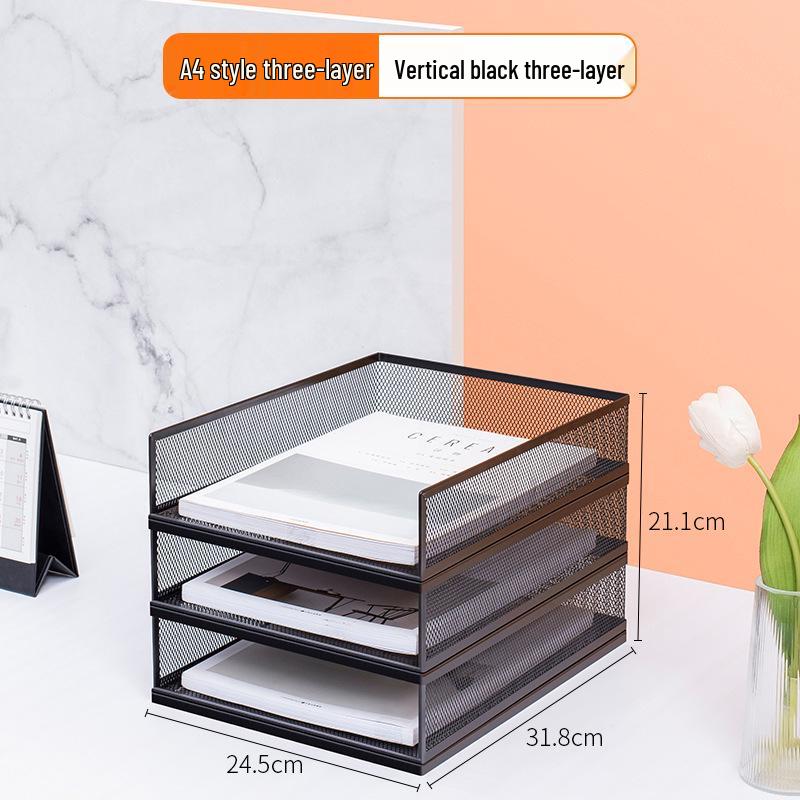 A3A4 Metal File Holder & Multi-layer Office Storage Rack