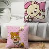 Cute Cartoon Rilakkuma Pillow Case Plush Fabric Soft Pillowcase Double Sided Print Cushion Cover Household Gifts