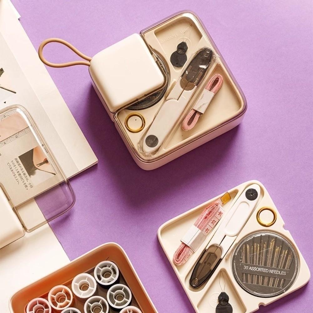 Scissors Sewing Kit 16-Spool Sewing Supplies Ideal Kit Needle and Thread Kit for Beginners