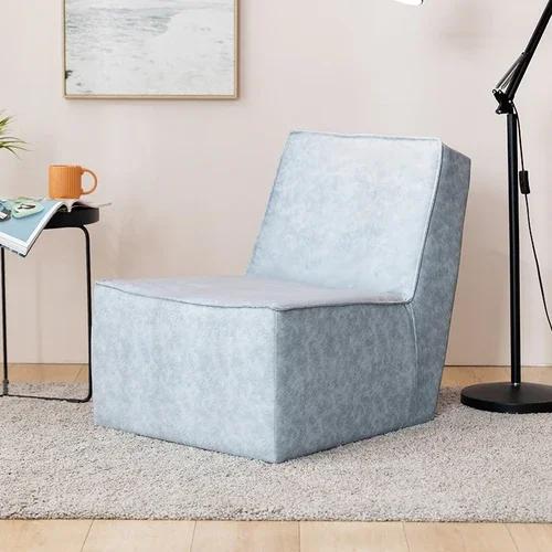 Floor Lazy Sofa - Leather Upholstery for Living Room & Balcony, Modern Minimalist Tatami Style, Leisure Lounge Chair