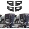 Real Soft Carbon Fiber Car Gear Shift Control Panel 2/4WD Switch Button Dashboard Trim Sticker Compatible with Dodge Ram 1500/2500/3500