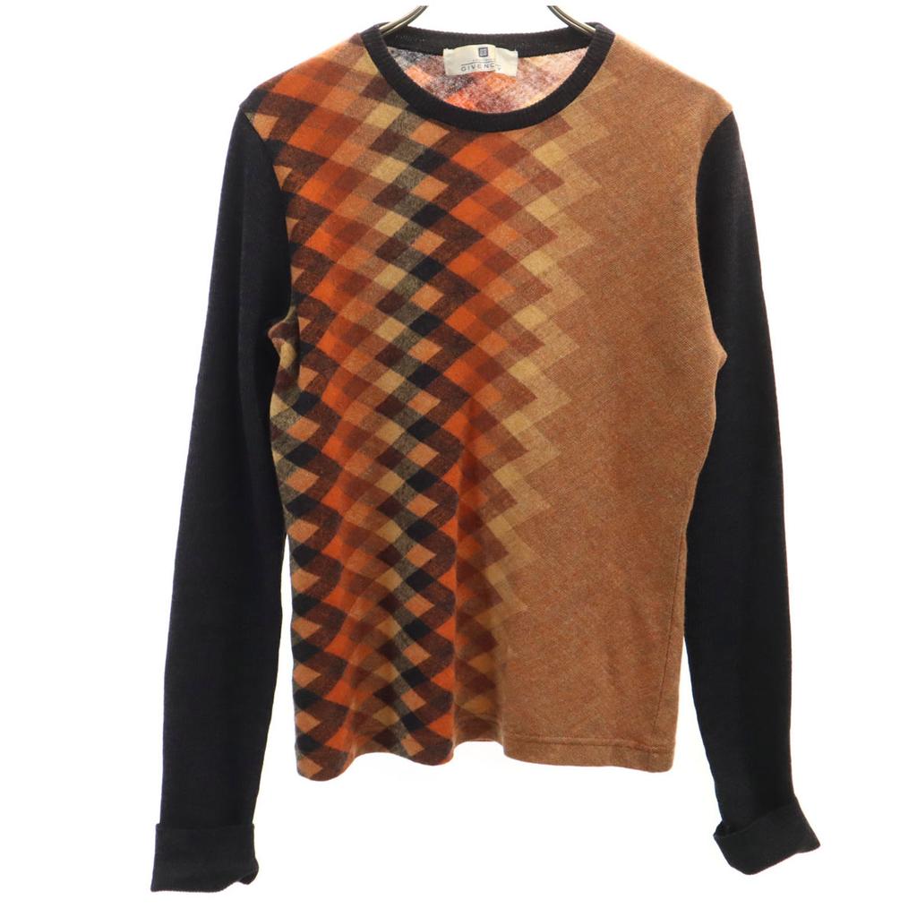 Givenchy 90er Wolle Alt Langarmpullover M Orange Serie Strick Damen Gebraucht