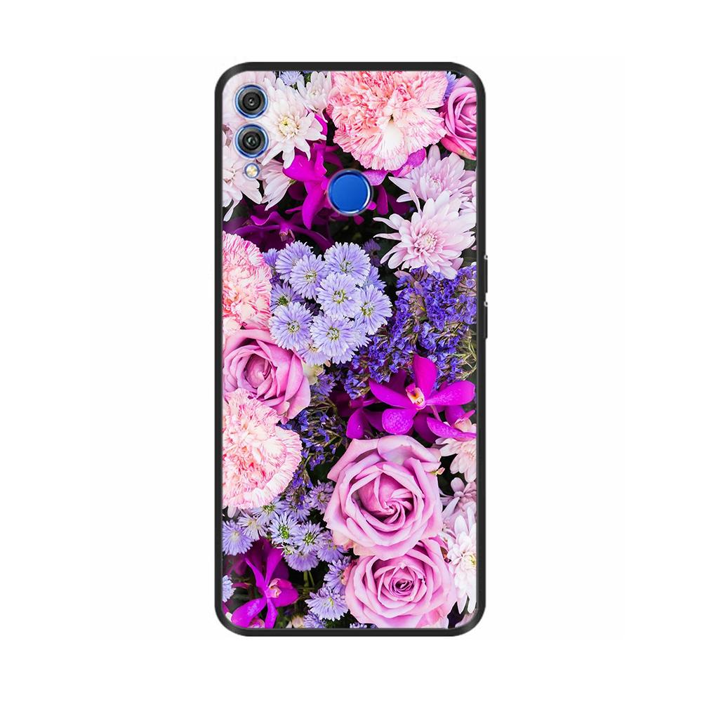 For Honor 8X Case Soft Liquid Silicone Full Coverage Phone Case For Huawei Honor 8X Cases Honor8X Cute Panda Back Cover Fundas