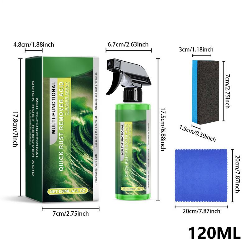 Rust Remover For Metal 120ML Stain Removal Polish Rust Removal Spray For Paint Protection Tool Wheel Pipe Household Kitchen