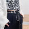 European and American Waist Chain Women's Summer Versatile Ins Style with Dress Jeans Trendy Decorative Metal Chain Flower Belt