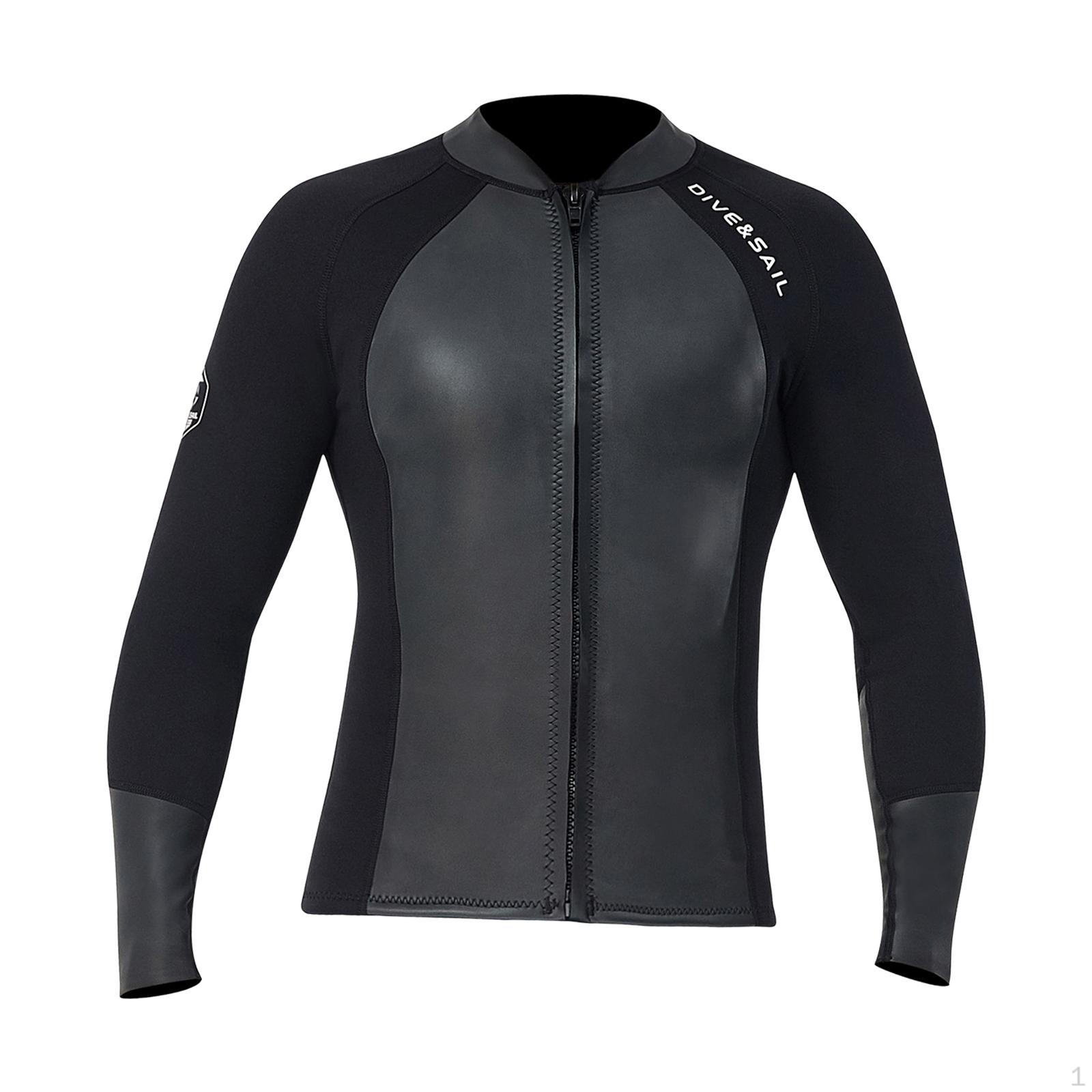 

Wetsuit Top Scuba Diving Suit Long Sleeve Wetsuits Jacket Dive for Snorkeling Men XL