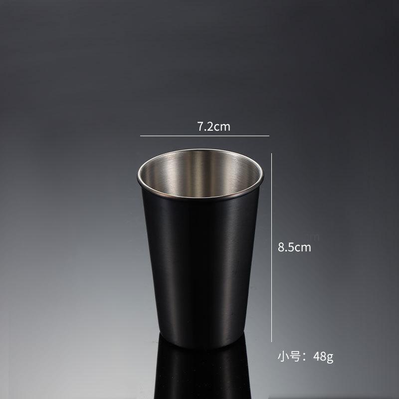 304 Stainless Steel Pint Cup Cold Drink Cup Titanium-plated Gold PVD Beer Mug Ins Industrial Wind Lid