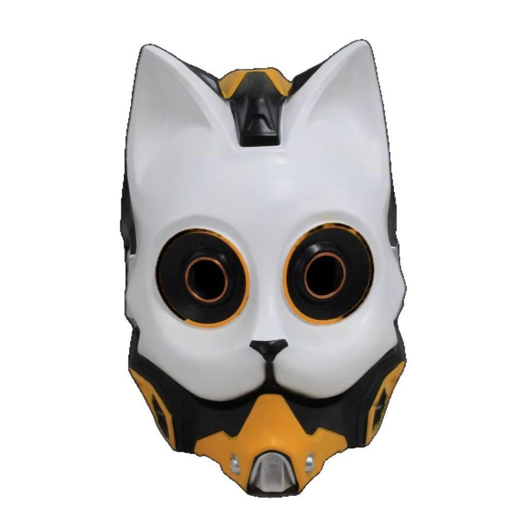 Punk Cat Mask For Halloween Party With Resin Material And Fun Costume Accessory For Cosplay Events