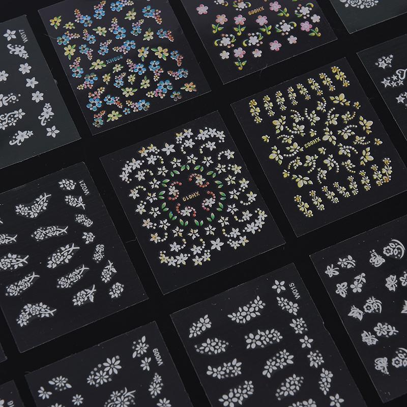 3D Nail Art Transfer Stickers 30 Sheets Flower Decals Manicure Decoration Tip