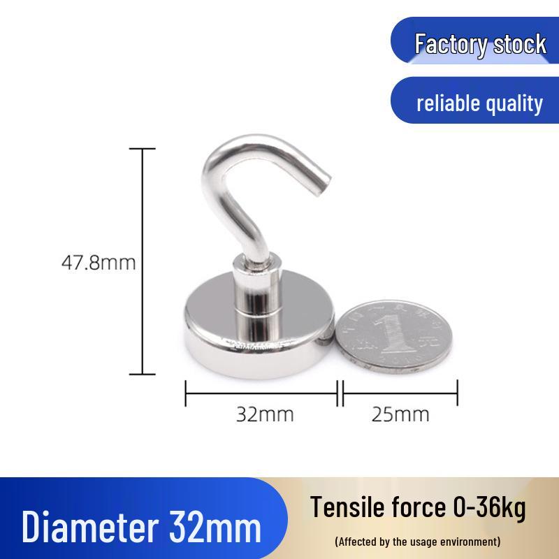Strong Neodymium Magnet Hook - Punch-Free Refrigerator Fixer