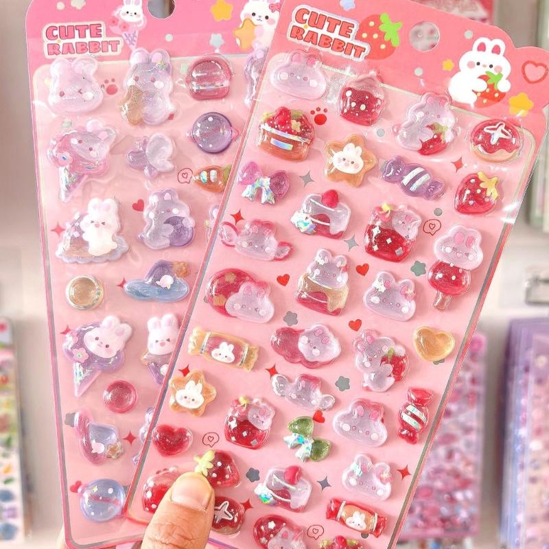 3D Puffer Sticker,Embossed Bubble Sticker Removable Funny Decorative Sticker for Crafts Scrapbooking Bullets Journal