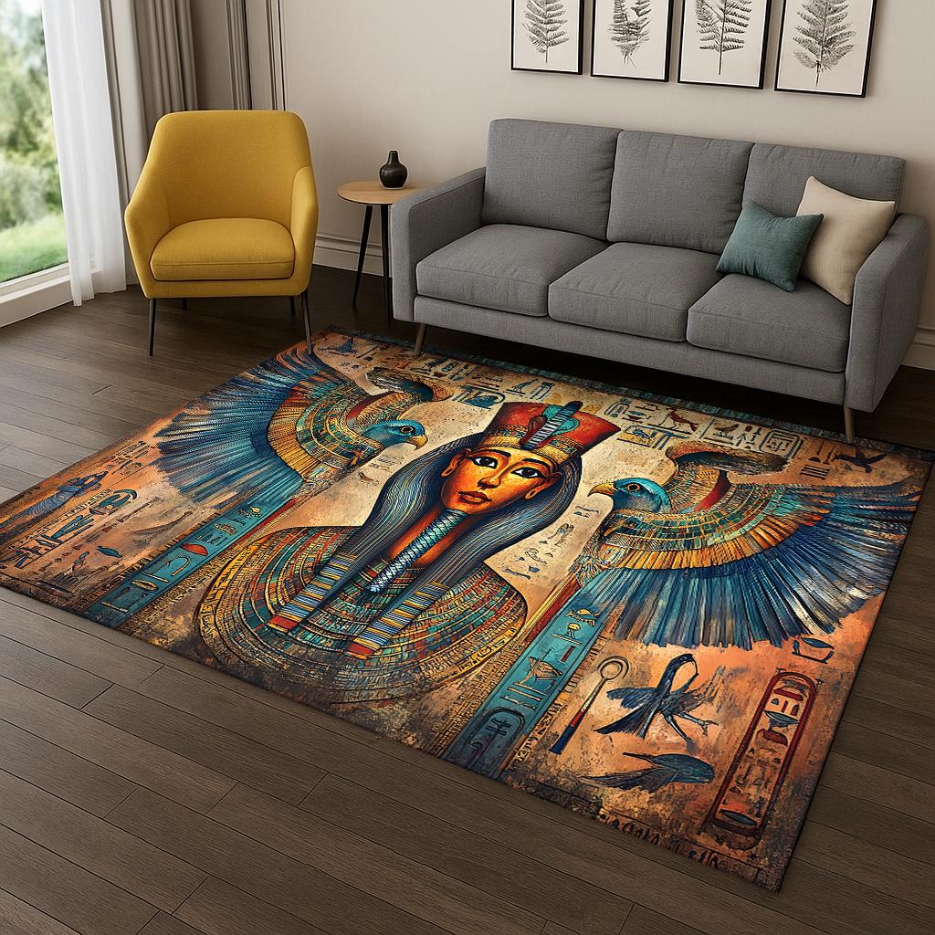 Ancient Egyptian Anubis mythology Pharaoh Carpet Rug for Home Bedroom Living Room Sofa Doormat Decor,Area Rug Game Non-slip Mat