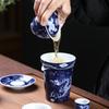 MULTIPOTENT 12-Piece Antique Blue & White Dragon Pottery Gongfu Tea Set