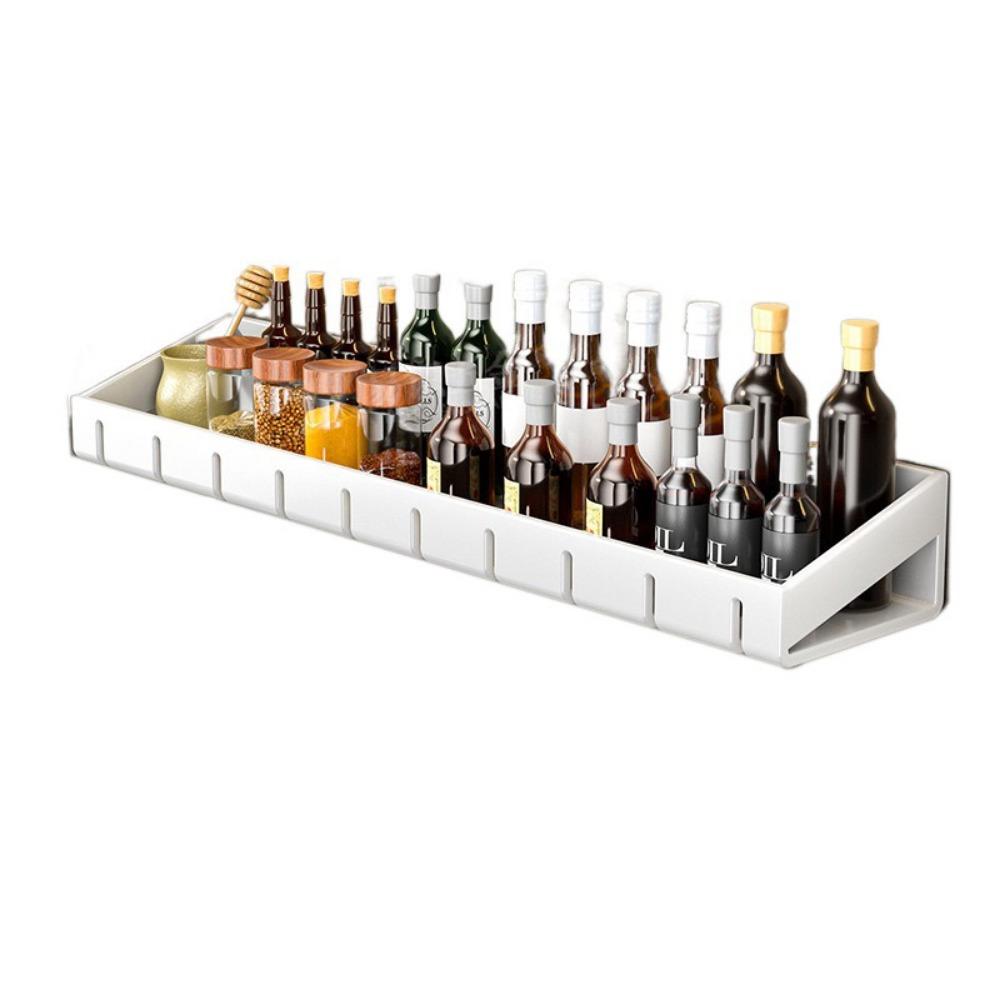 Wall Mounted Spice Storage Rack Non-Punching Condiment Rack  Bathroom