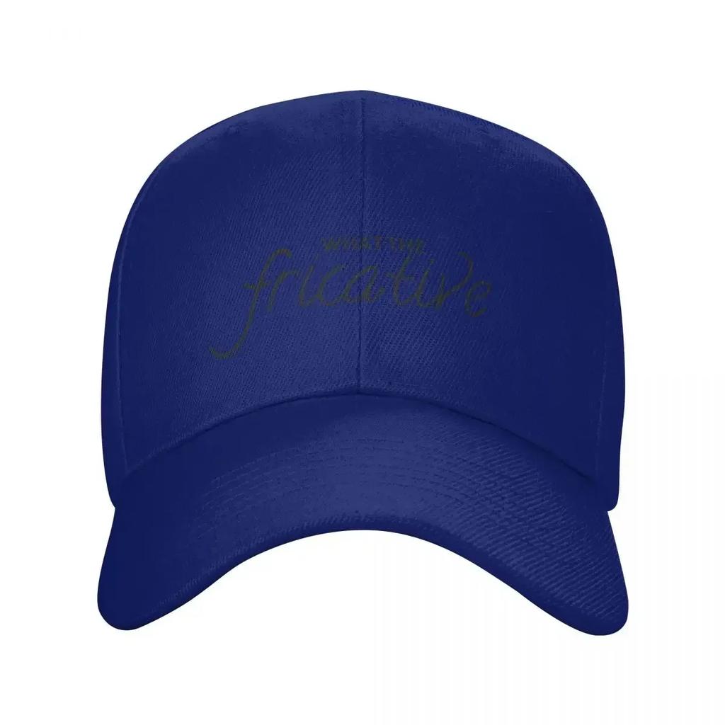 What The Fricative black on white Baseball Cap Designer Hat funny hat Golf Hat GentleUnisex Golf Women Unisexs