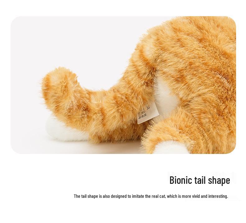 Huggable Realistic Cat Plush Toy - Perfect Sleep and Play Companion for Children, Great Girls' Birthday Gift