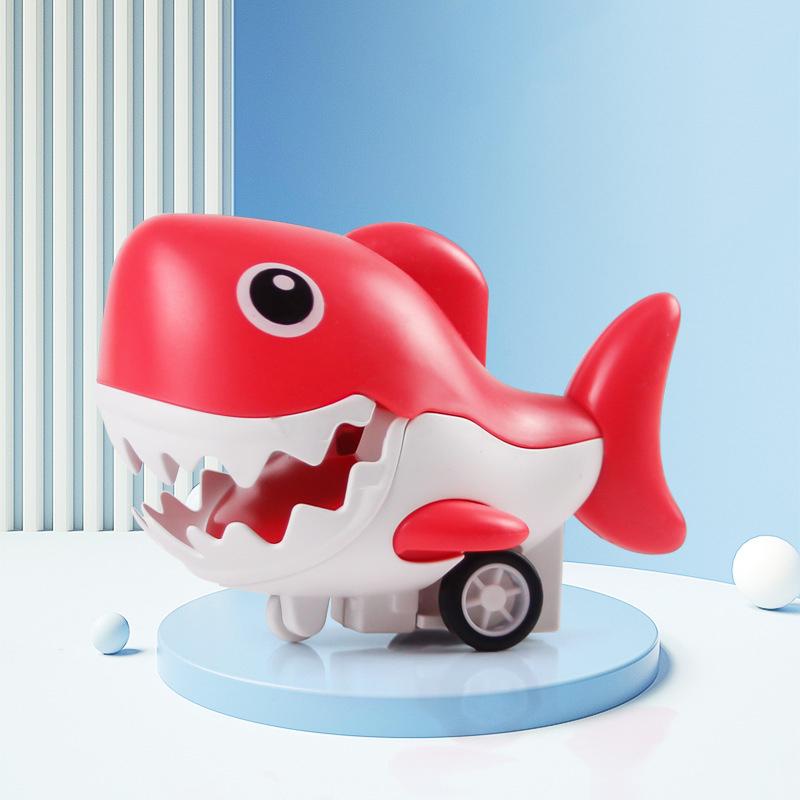 Children's Educational Toy Press And Slide The Little Shark Car Simulation Cartoon Cute Shark Car Children Birthday Gift