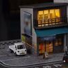 1/64 Diorama Car Garage Model LED Lighting City Building Parking Lot Scene Model
