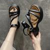 Mode Gladiatoren Sandalen Damen Sommer Lässig Dicke Sohle Plateau Schuhe Dame Komfort Offene Zehen Strand Sandale Schuhwerk Sandalias De Mujer