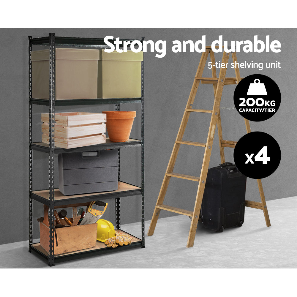 Tool Shelving & Racking Systems Giantz 4X1.8M Garage Shelving Warehouse Rack Storage Shelves Pallet Racking Charcoal