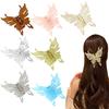 Large Butterfly Decorative Hair Clip, Women's Hair Claw Sweet Fairy Butterfly Hair Clip, Multi-Color Transparent Acrylic Hair