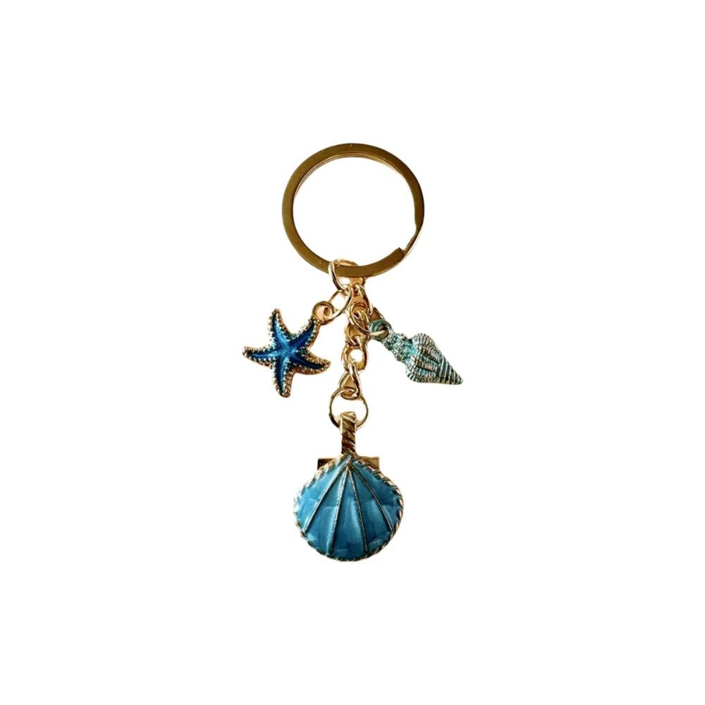 Alloy Shell Keychain Gold Tone Seashell Keychain Gifts Key Ring Key Decoration Style 3