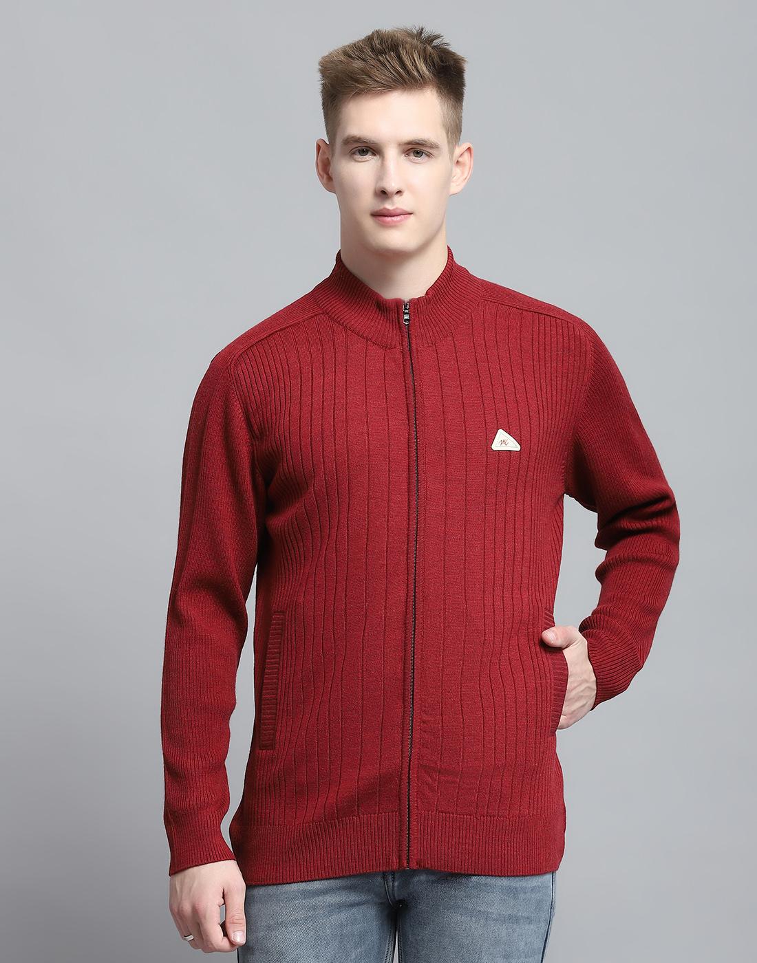 

Мужской пуловер из шерсти с высоким воротником от Monte Carlo M винный