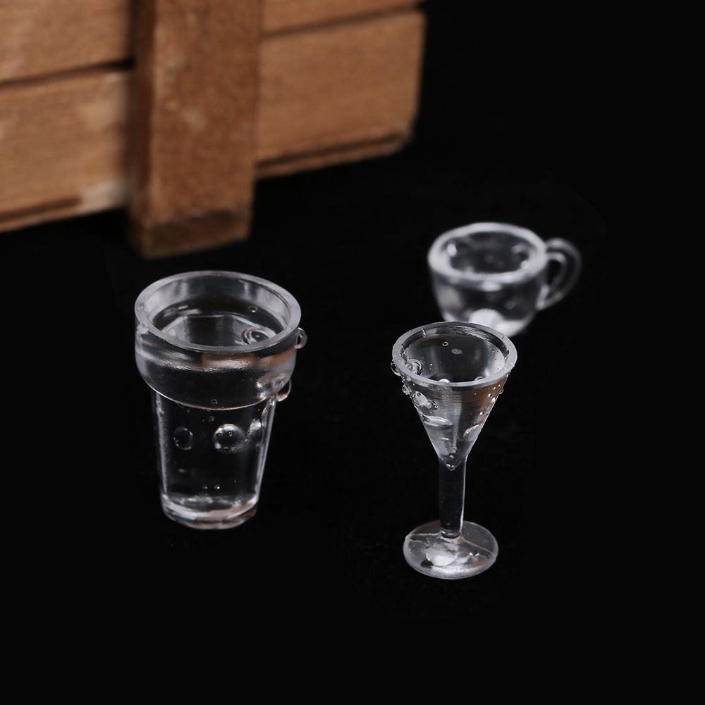 DIY Toys Dollhouse Accessories Ice Cream Bowl Simulation Cookware Miniatures Goblet Mini Cup